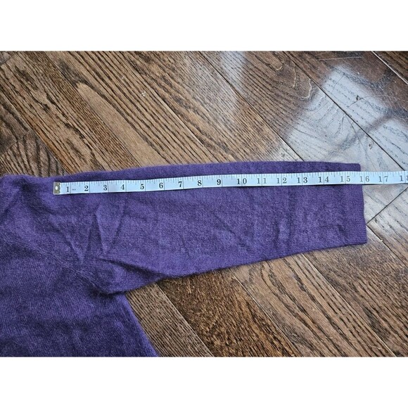 Vtg Hillard & Hanson L Purple Angora Blend Knit Sweater Cowl Neck 90S Y2K NWT - Picture 8 of 10